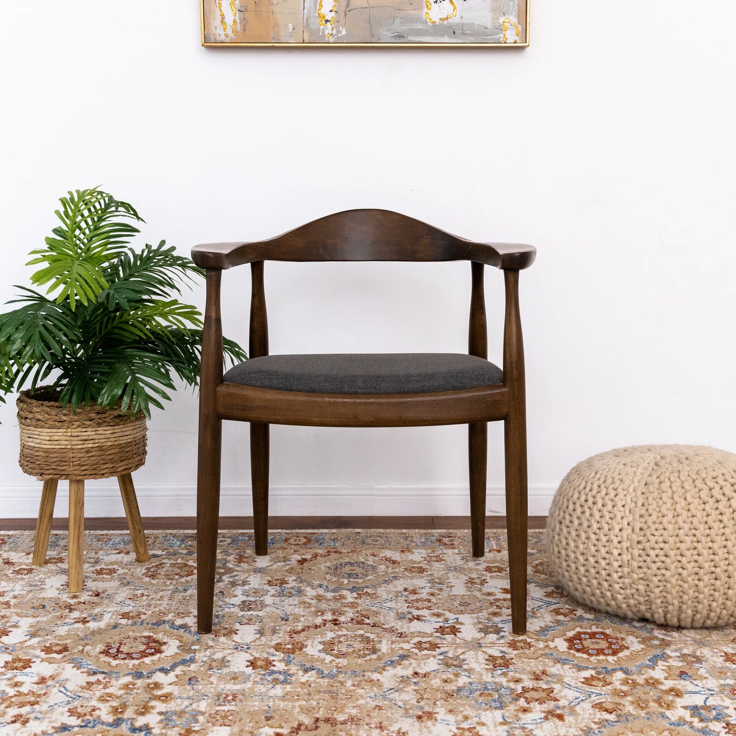 Freya Dining Chair (Gray Fabric)