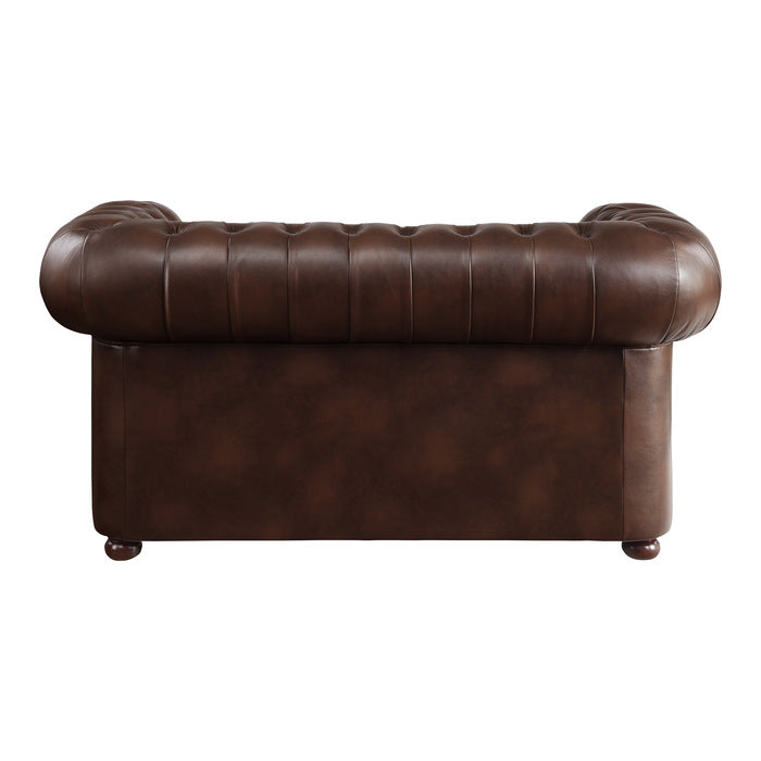 9335BRW*2 2pc Set: Sofa, Love
