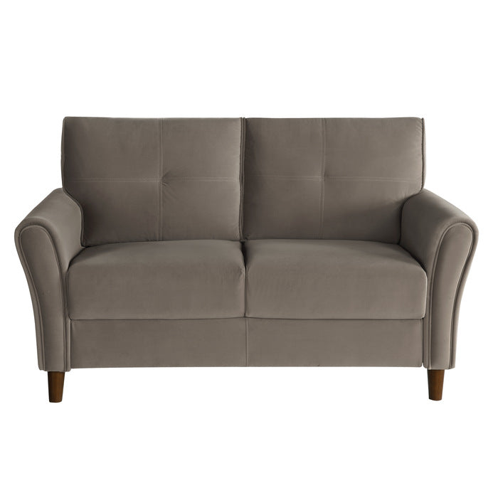 9348BRW*2 2pc Set: Sofa, Love