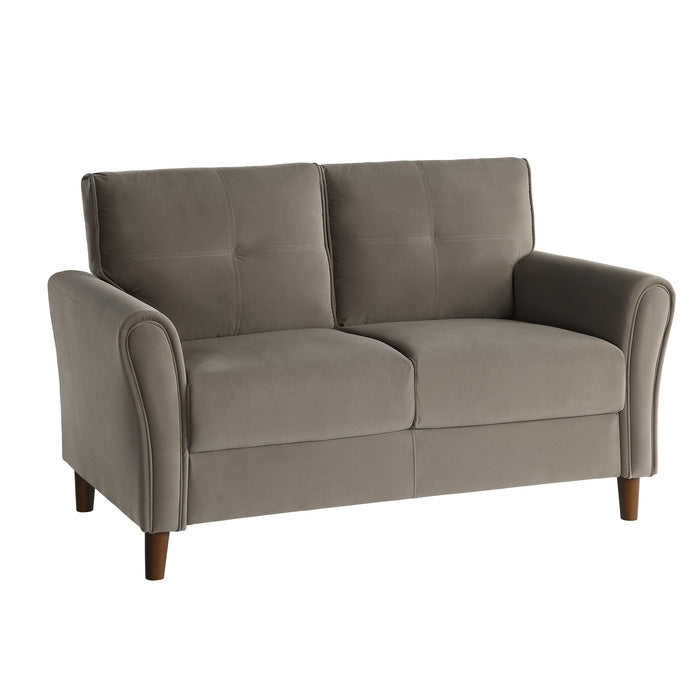 9348BRW*2 2pc Set: Sofa, Love