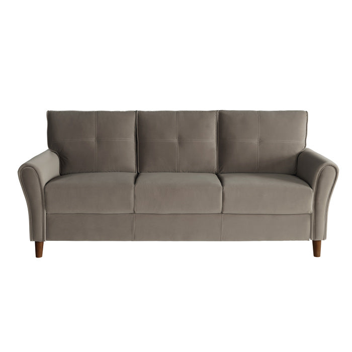9348BRW*2 2pc Set: Sofa, Love