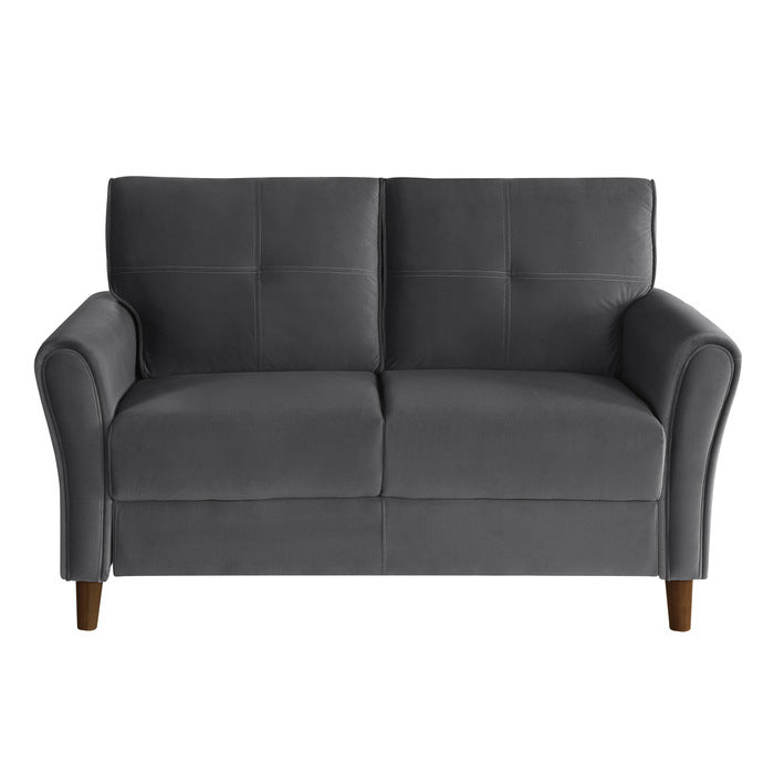 9348GRY*2 2pc Set: Sofa, Love