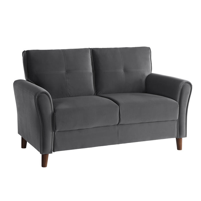 9348GRY*2 2pc Set: Sofa, Love