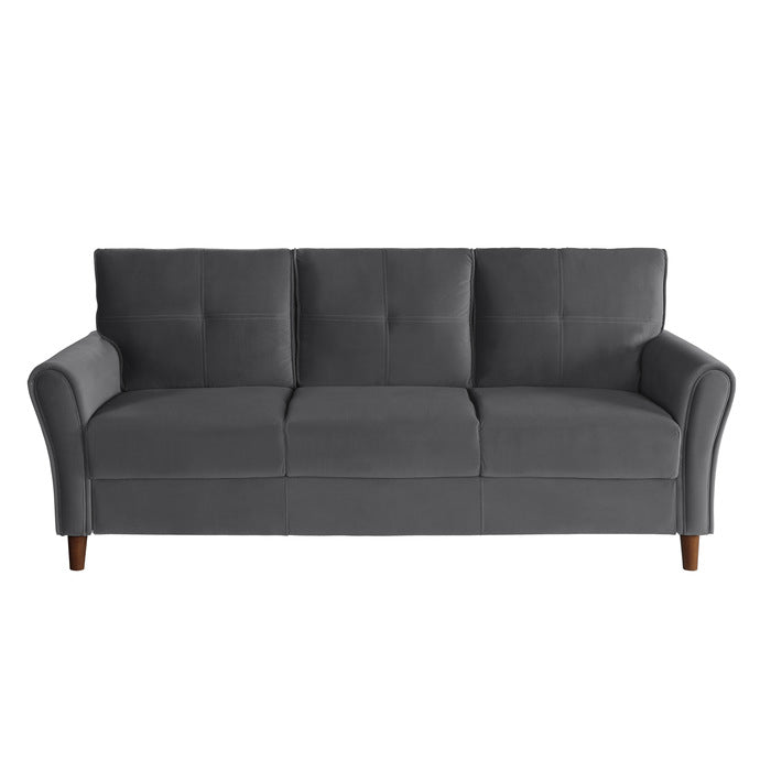 9348GRY*2 2pc Set: Sofa, Love