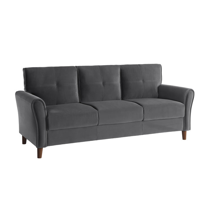 9348GRY*2 2pc Set: Sofa, Love