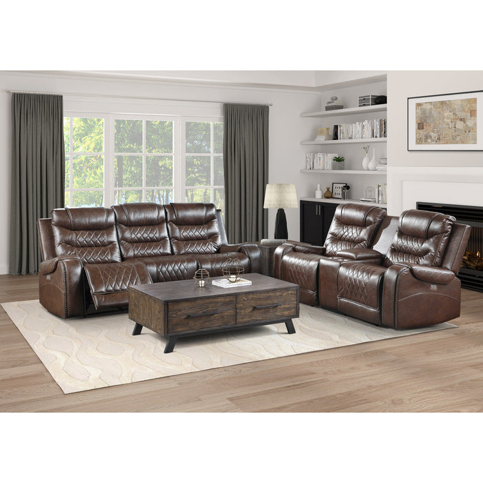 9405BR-3PW (SOFA WITH DROP-DOWN CUP HOLDERS)
