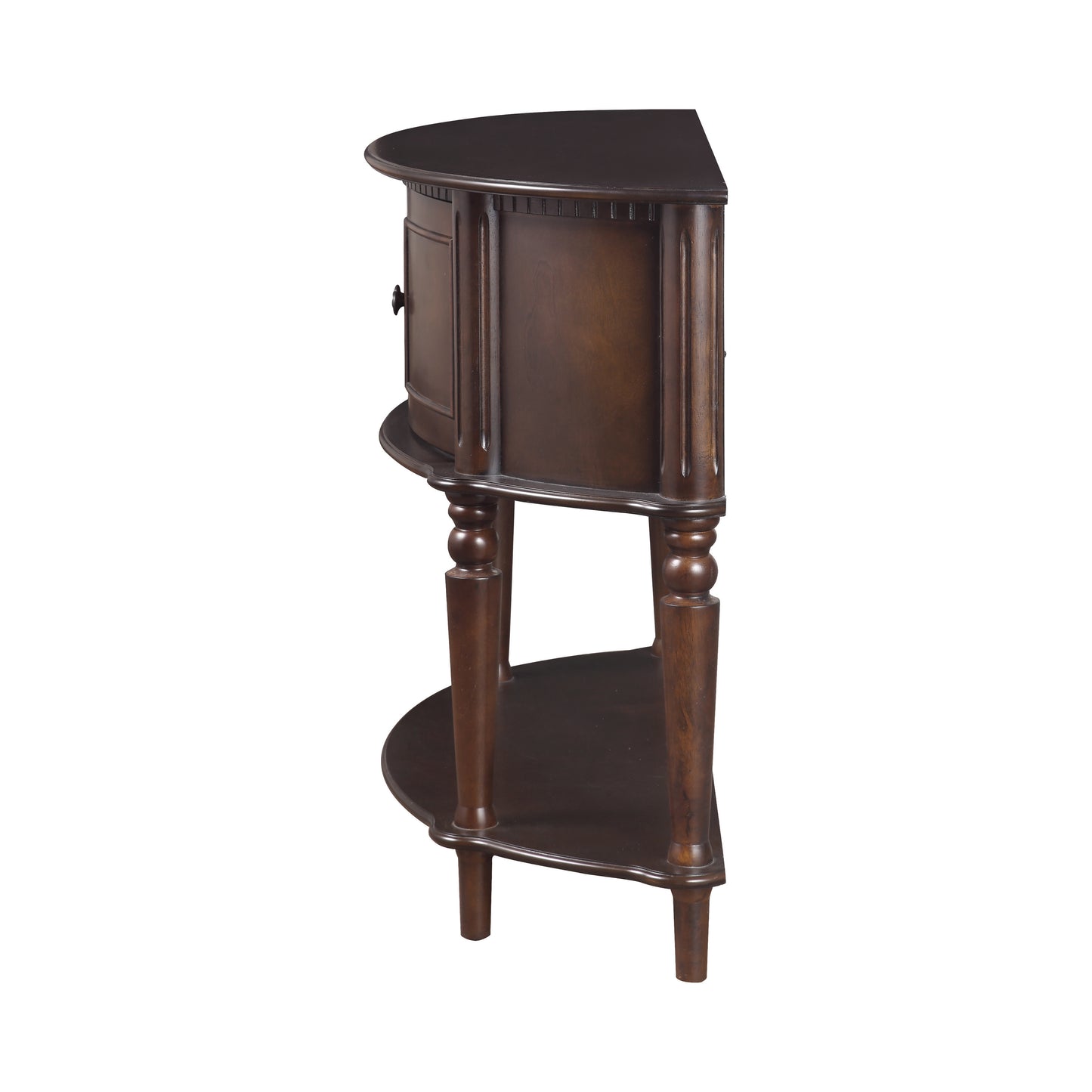 Console Table With Curved Front Brown - 950059