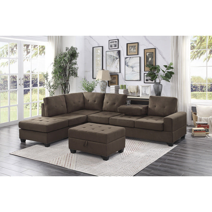 9507CHC*3OT 3-Piece Reversible Sectional with Ottoman