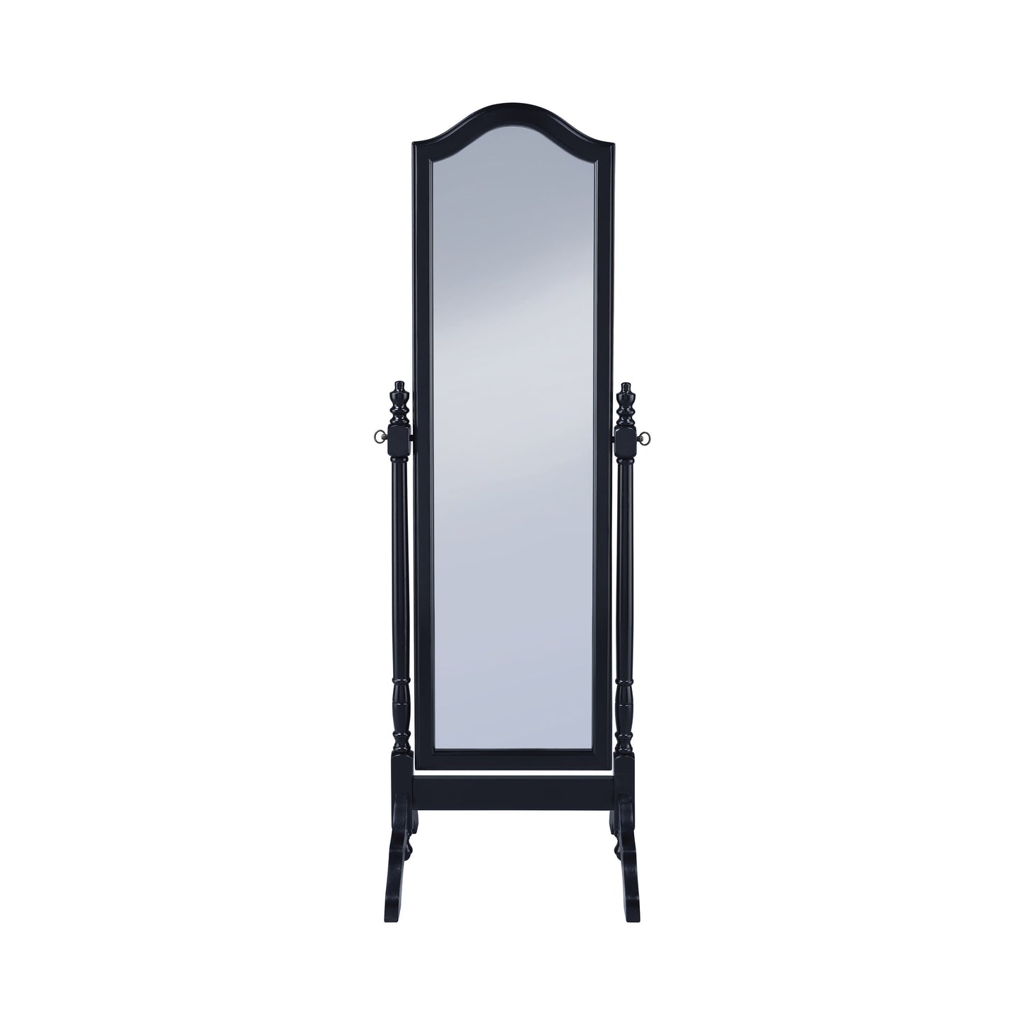 Rectangular Cheval Mirror With Arched Top Black - 950801