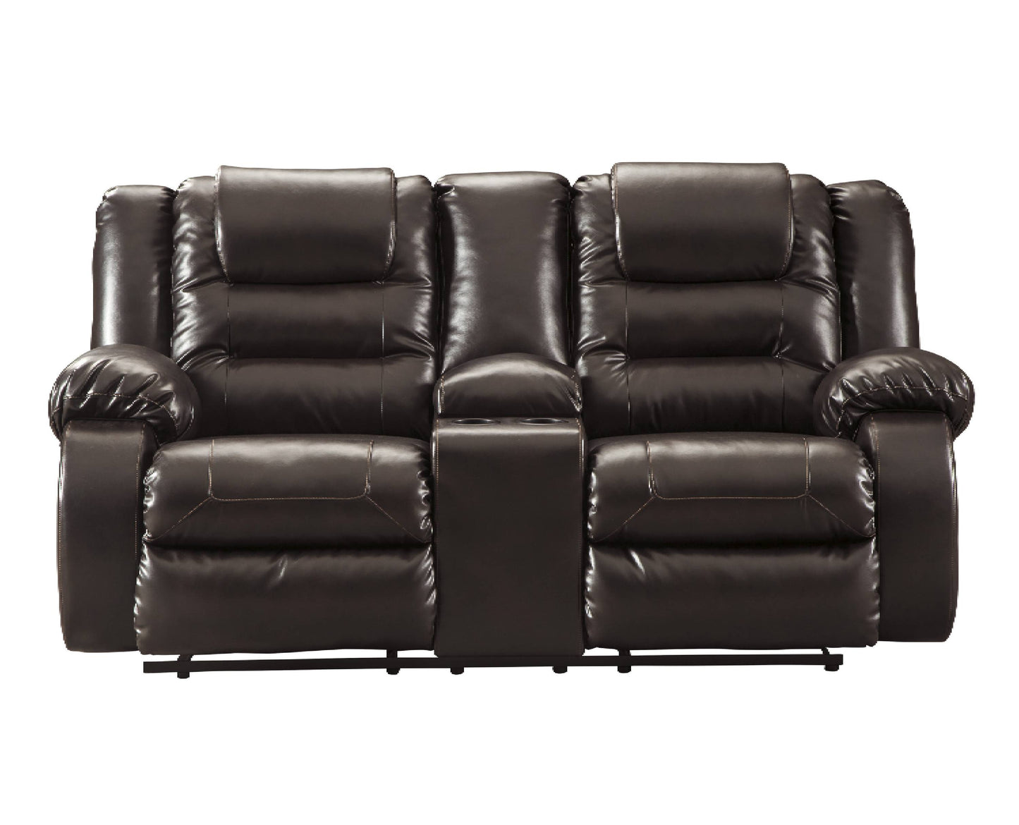 Vacherie Chocolate Reclining Loveseat with Console | 7930794
