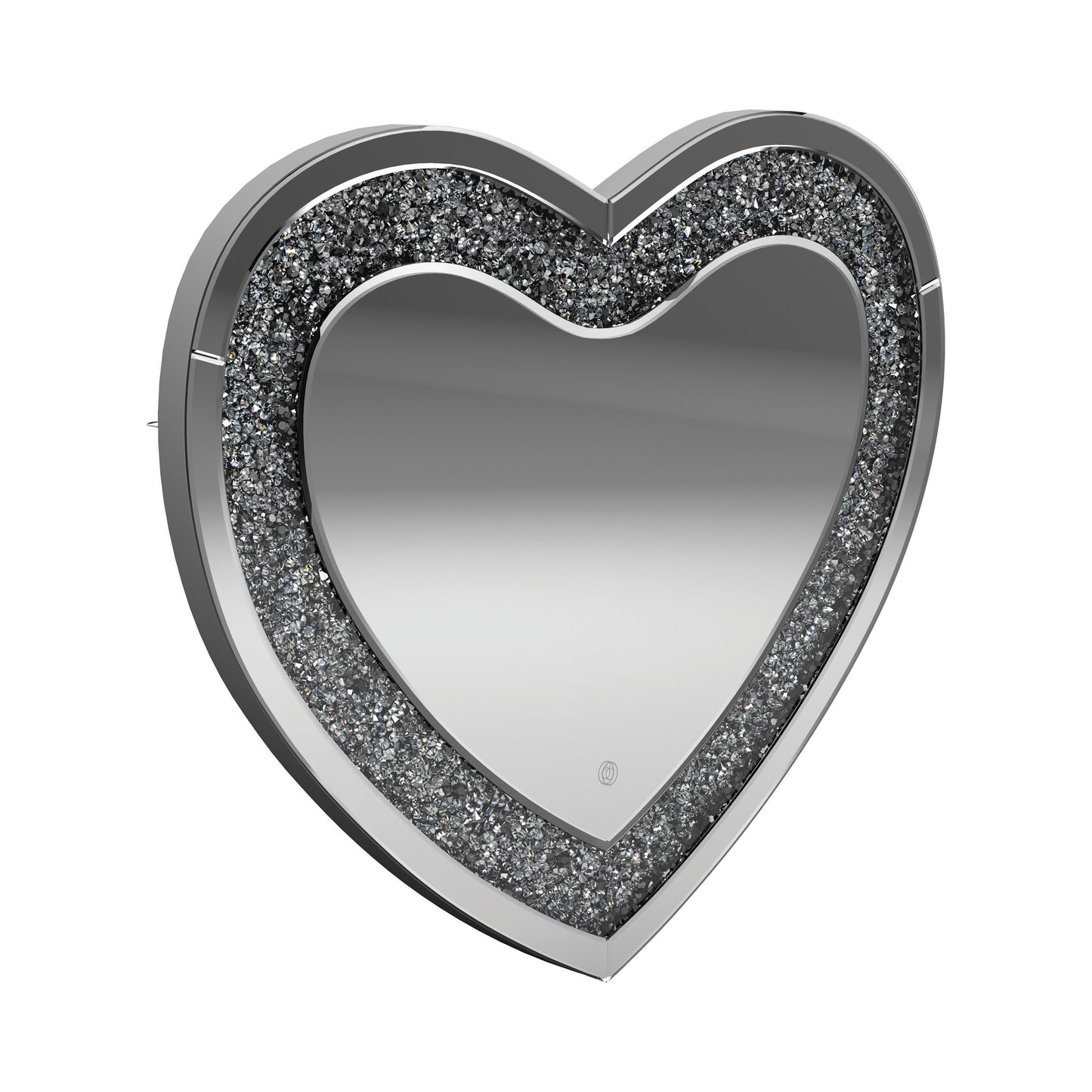 Heart Shape Wall Mirror Silver - 961535