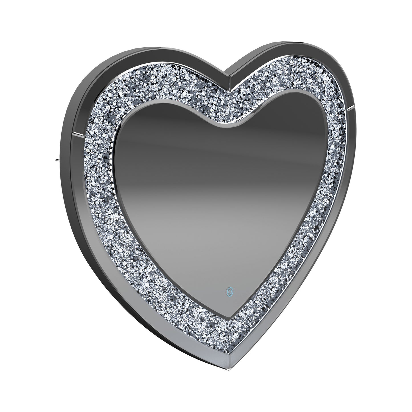 Heart Shape Wall Mirror Silver - 961535