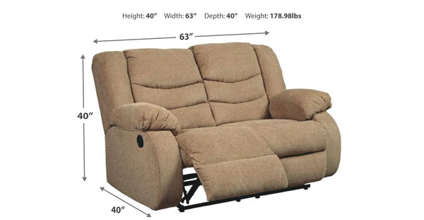 Tulen Mocha Reclining Loveseat | 9860486