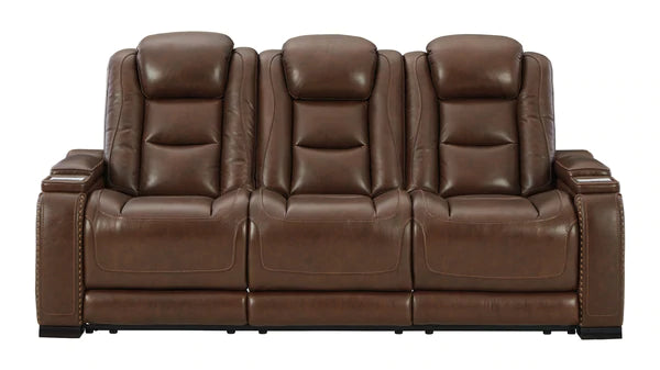 The Man-Den Mahogany Power Reclining Sofa | U8530615