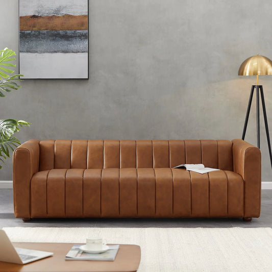 Clara Sofa (Cognac Leather)