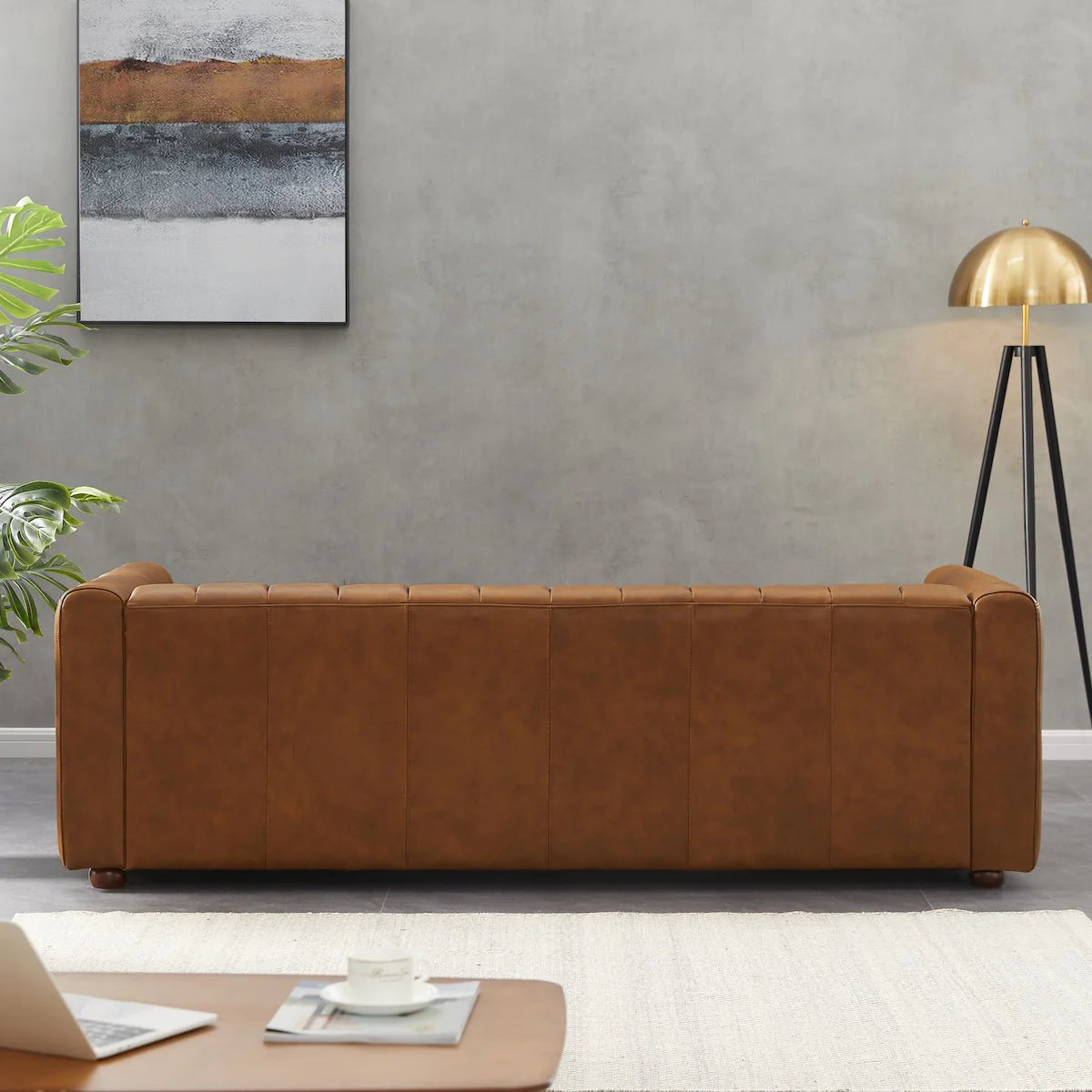 Clara Sofa (Cognac Leather)