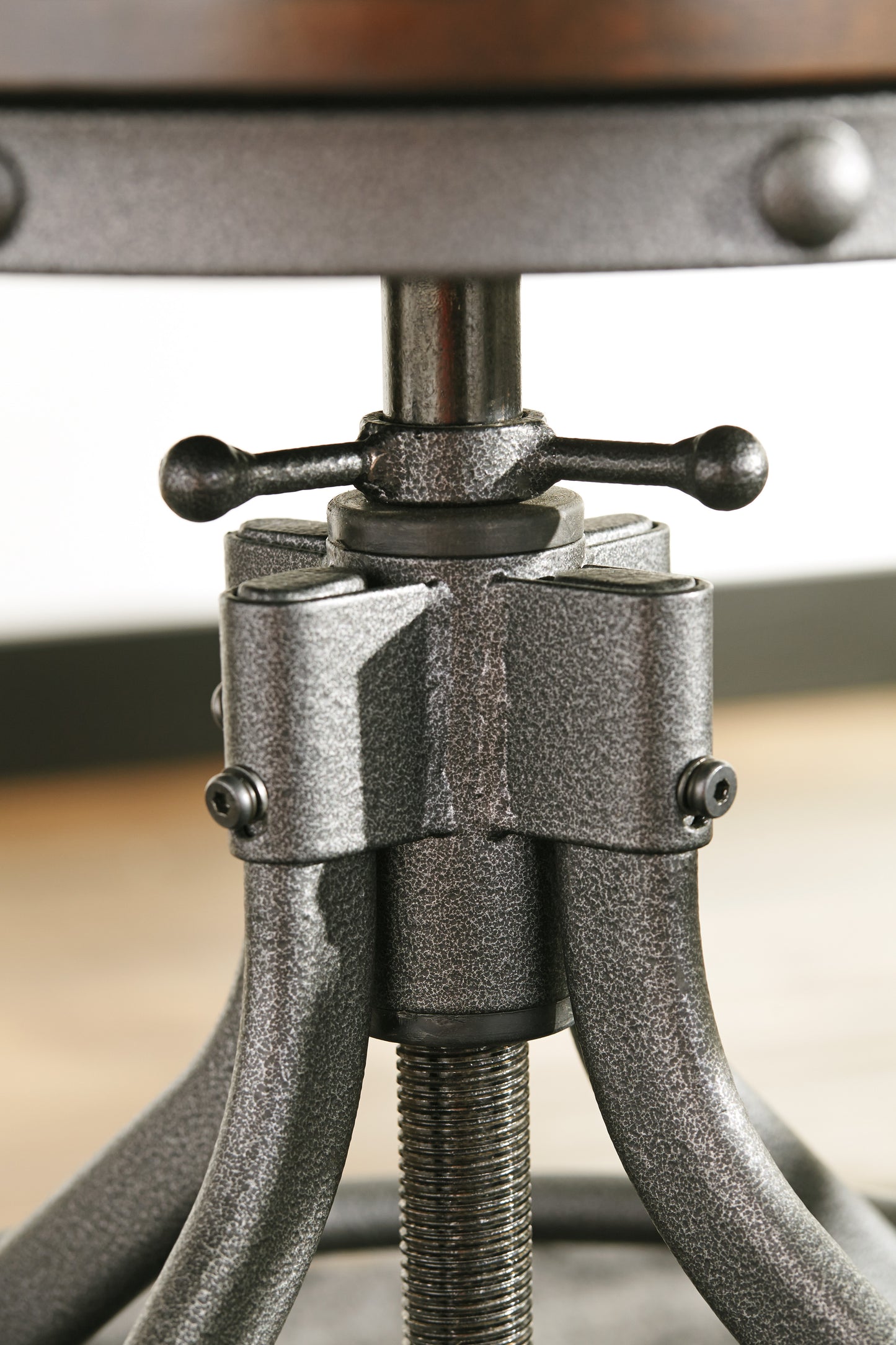 Odium Brown Counter Height Dining Table and Bar Stools (Set of 5) | D284-223