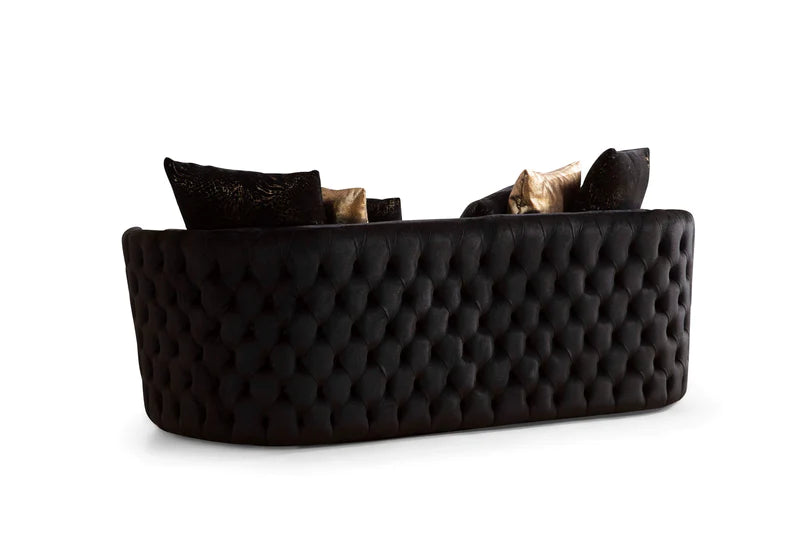 Fanci Black Velvet Sofa & Loveseat