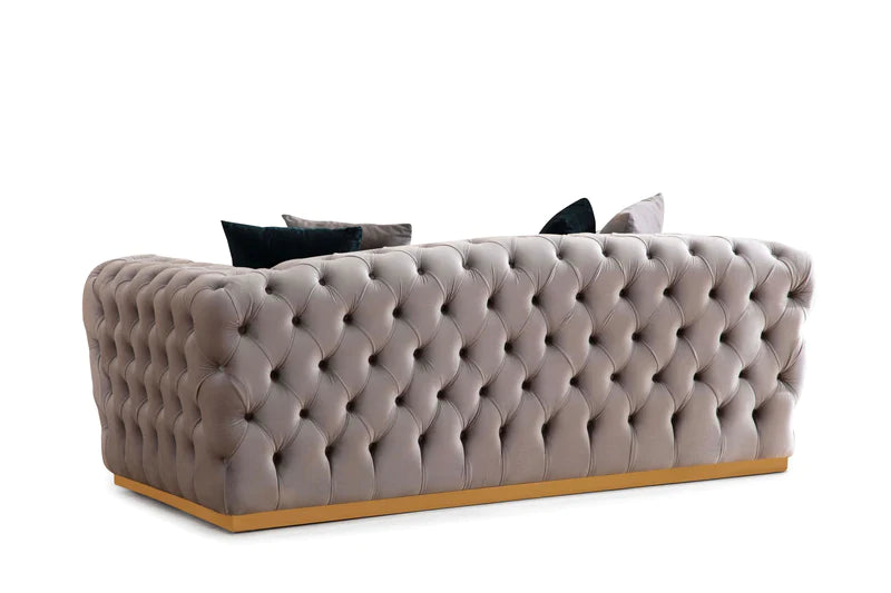 Stella Gray Velvet Sofa & Loveseat