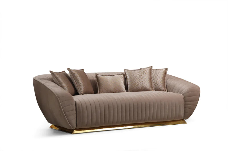 Empoli Stone Velvet Sofa & Loveseat
