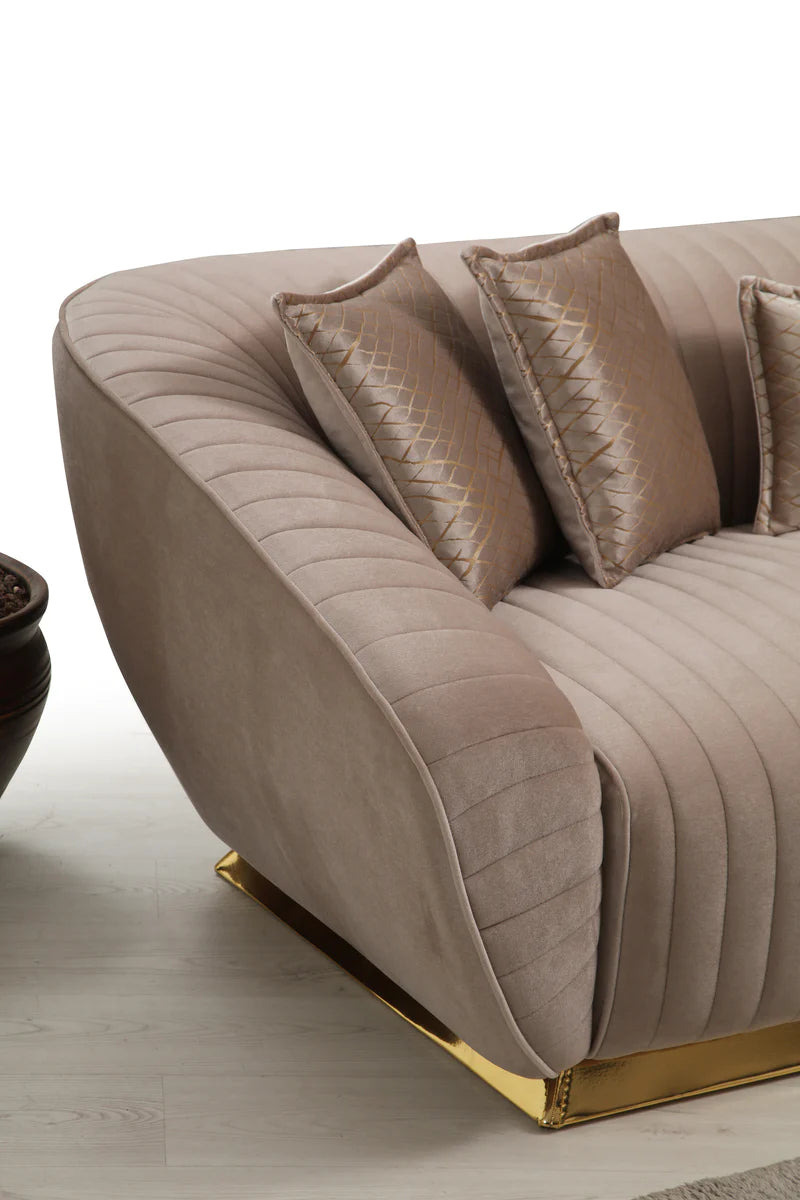 Empoli Stone Velvet Sofa & Loveseat
