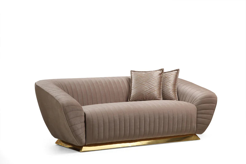 Empoli Stone Velvet Sofa & Loveseat