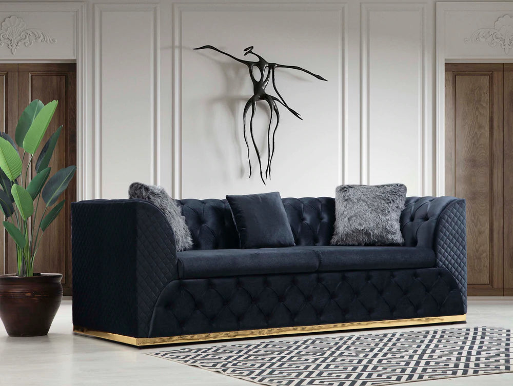 Veranda Sofa & Loveseat - Velvet Upholstery