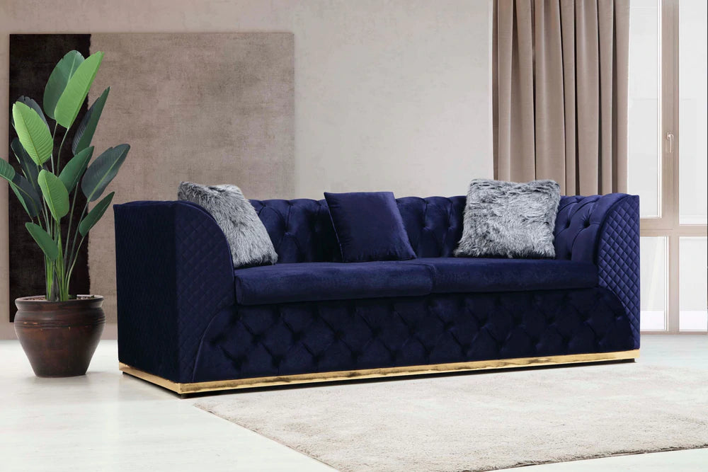Veranda Sofa & Loveseat - Velvet Upholstery