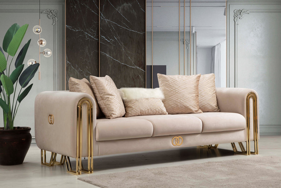 Milano Sofa & Love Set - Babyface Upholstery - Cream