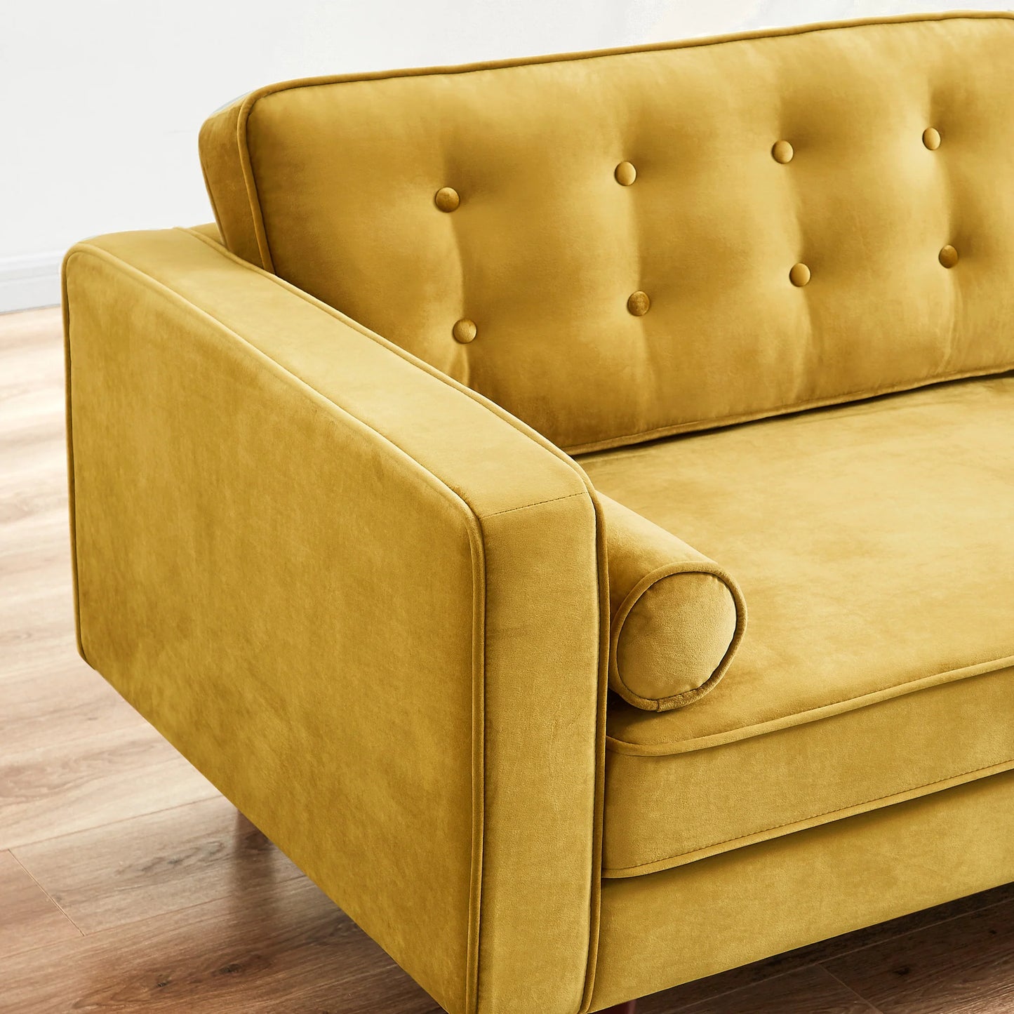 Kirby Loveseat (Yellow Velvet)