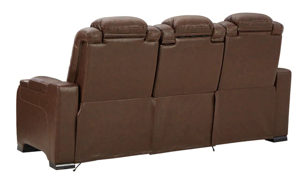 The Man-Den Mahogany Power Reclining Sofa | U8530615
