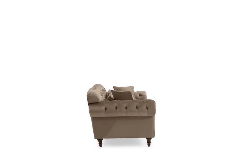 Eva Mocha Velvet Sofa & Loveseat