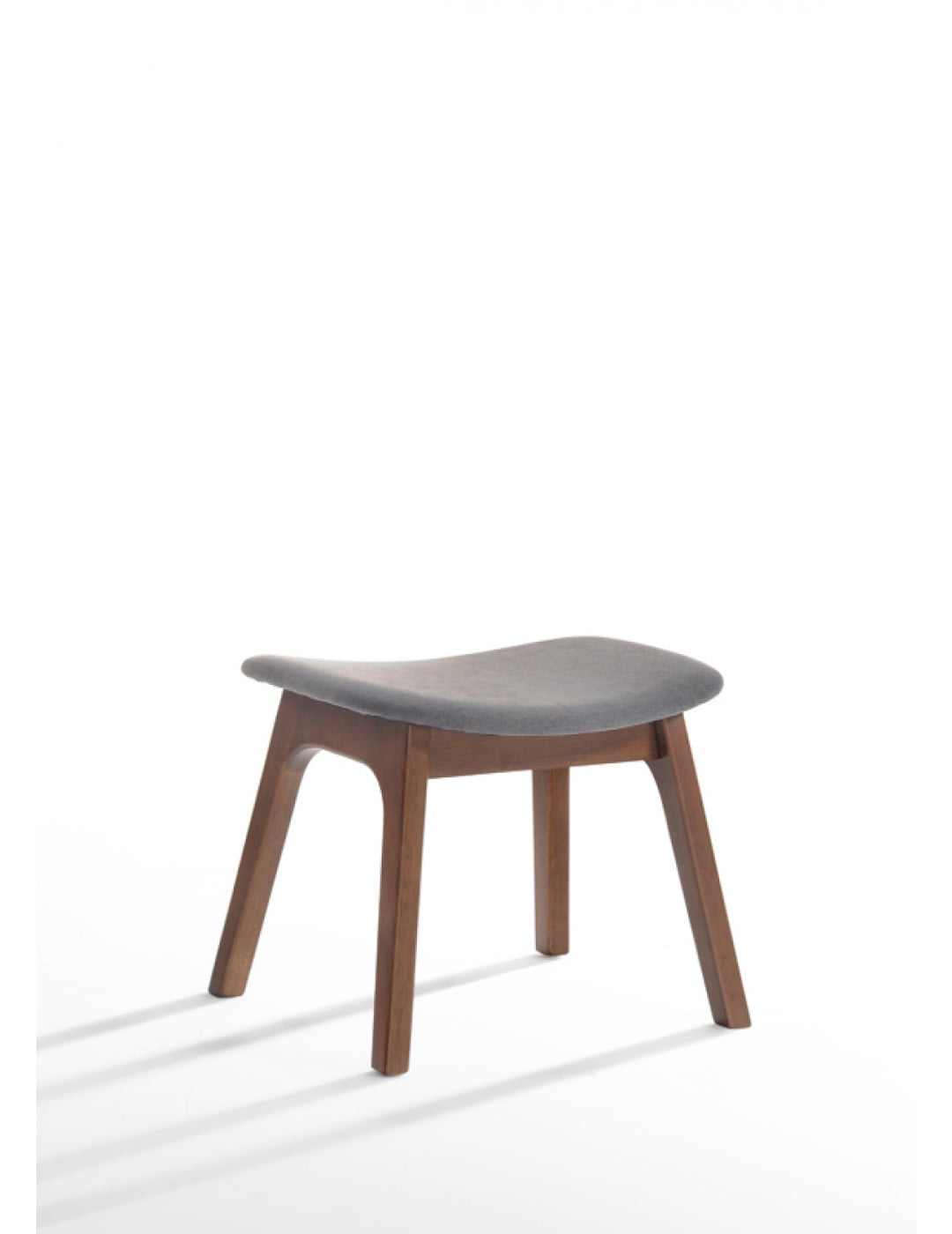 Modrest Whitney Modern Grey & Walnut Accent Chair & Ottoman
