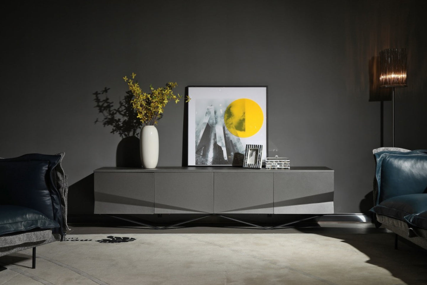 Modrest Duke - Modern Stainless Steel TV Stand