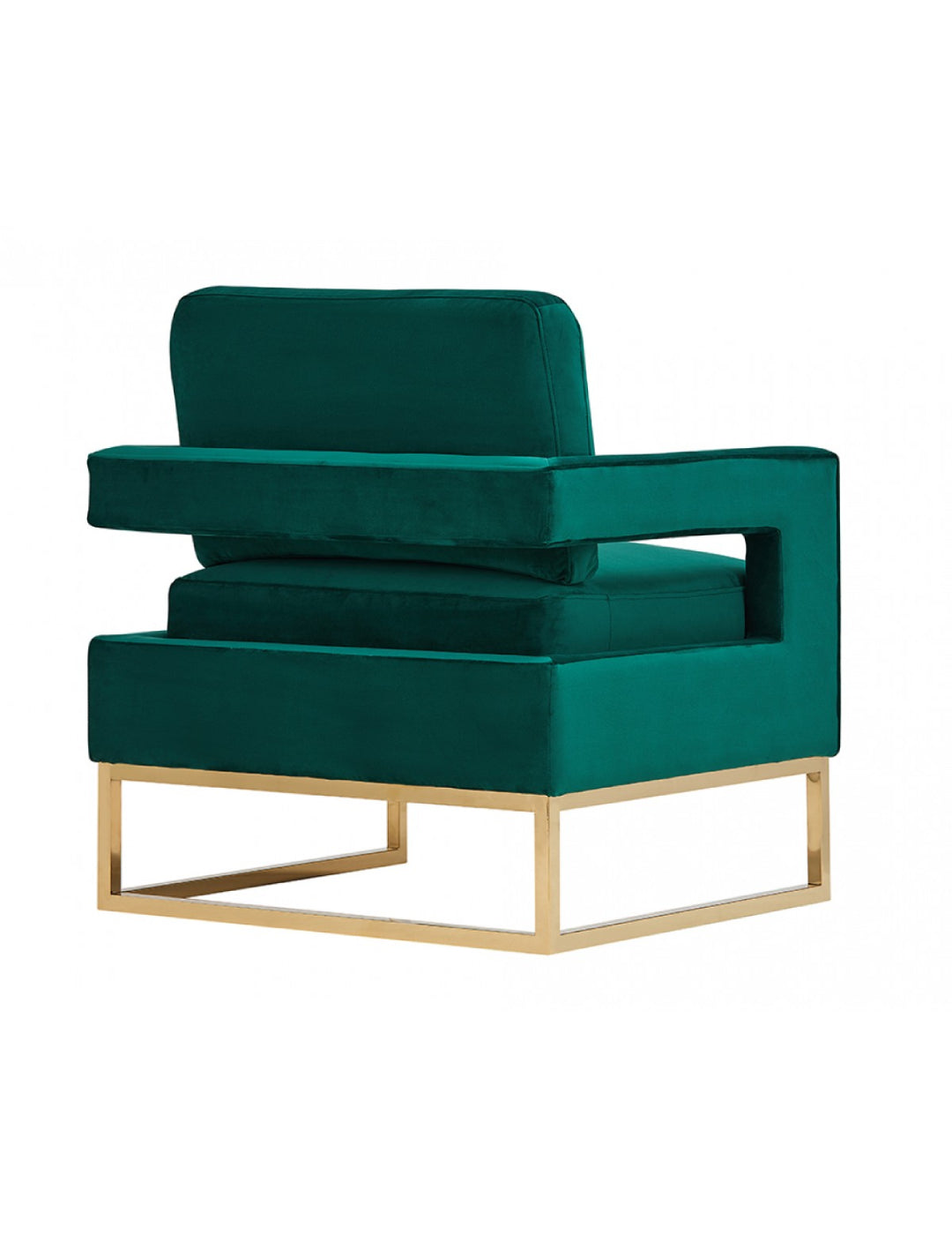 Modrest Edna Modern Velvet & Gold Accent Chair