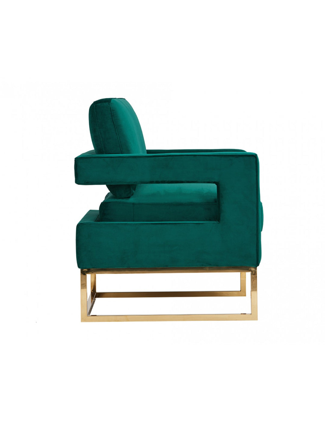 Modrest Edna Modern Velvet & Gold Accent Chair