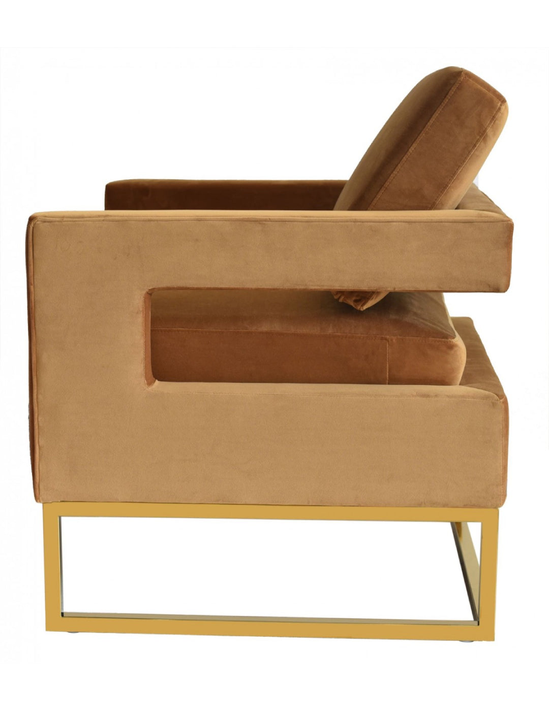Modrest Edna Modern Velvet & Gold Accent Chair