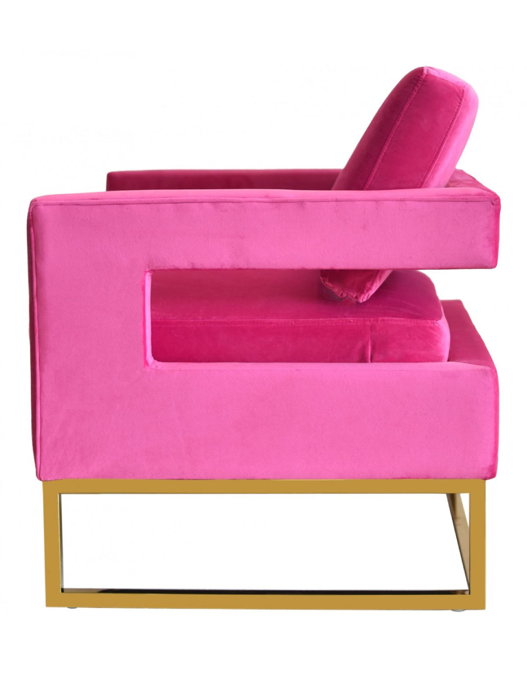 Modrest Edna Modern Velvet & Gold Accent Chair