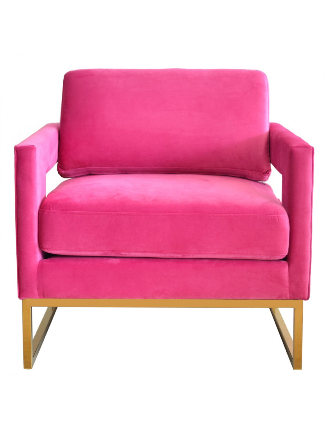 Modrest Edna Modern Velvet & Gold Accent Chair