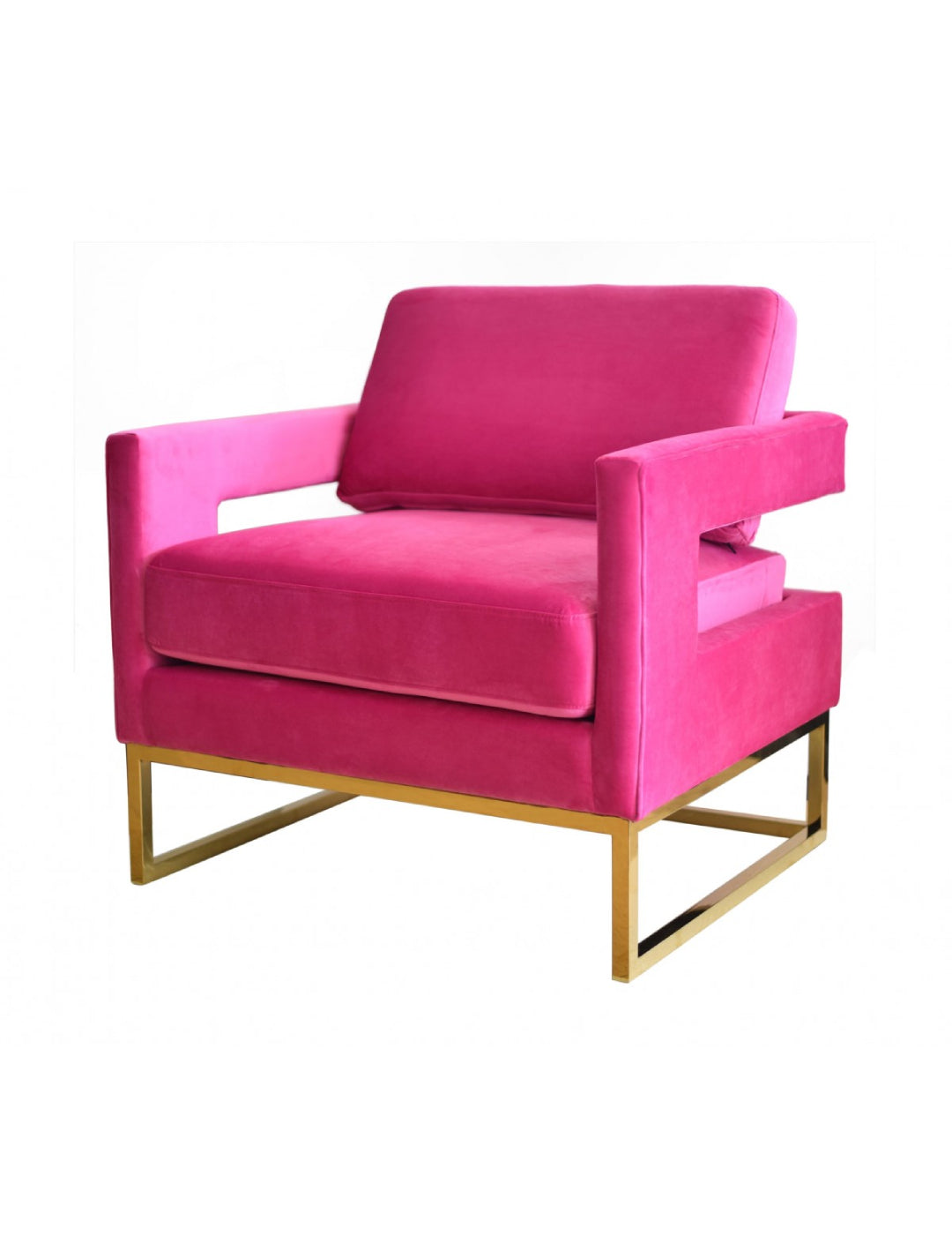 Modrest Edna Modern Velvet & Gold Accent Chair