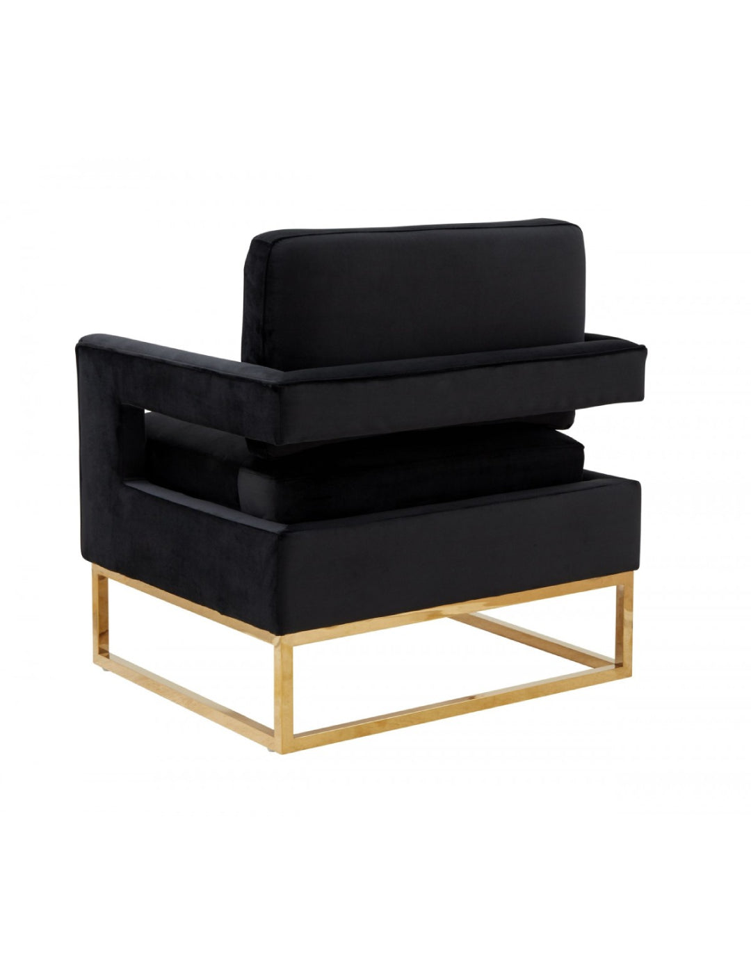 Modrest Edna Modern Velvet & Gold Accent Chair