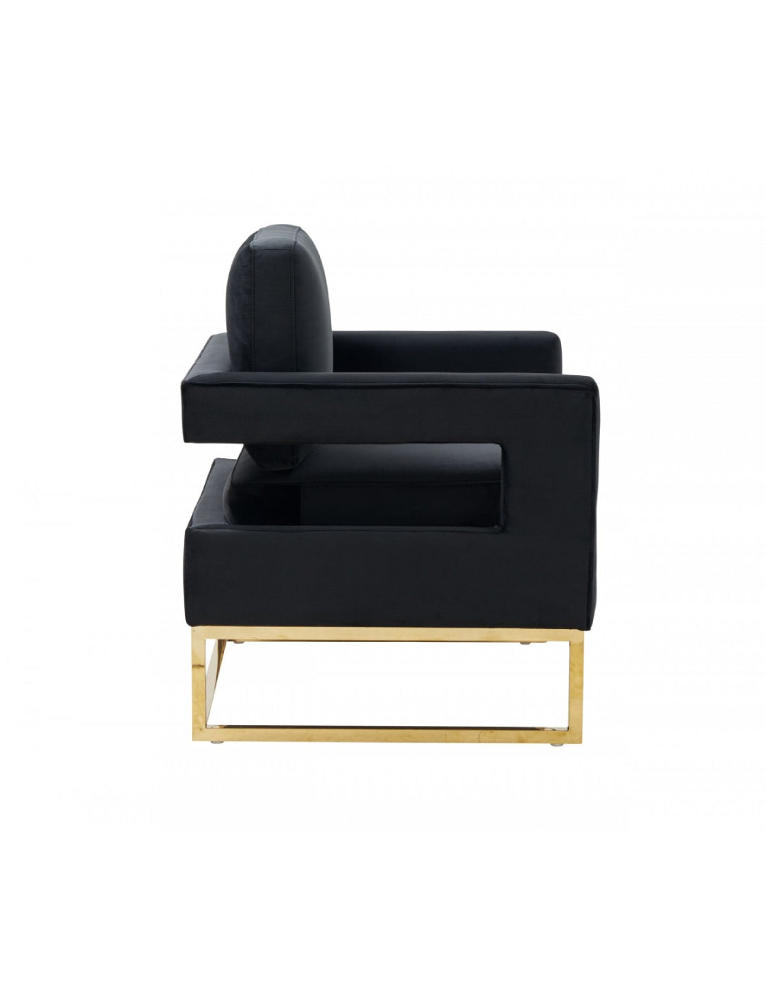 Modrest Edna Modern Velvet & Gold Accent Chair