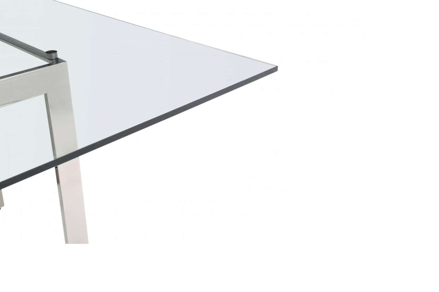 Modrest Keaton - Square Modern Glass + Stainless Steel Dining Table
