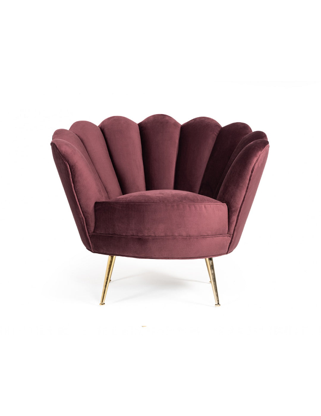 Divani Casa Selva Modern Rust Velvet Accent Chair