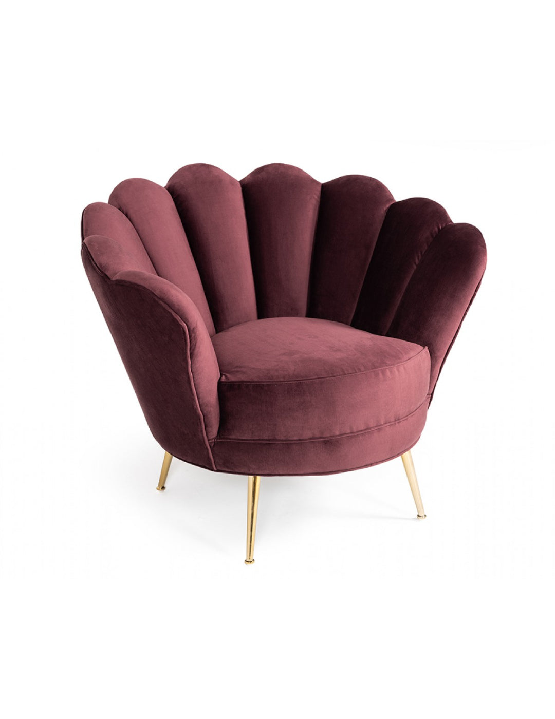 Divani Casa Selva Modern Rust Velvet Accent Chair
