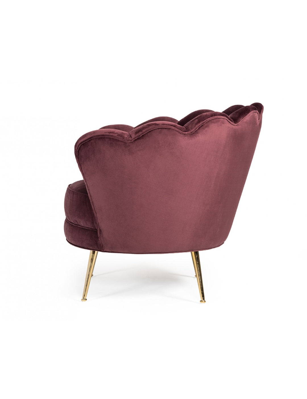 Divani Casa Selva Modern Rust Velvet Accent Chair