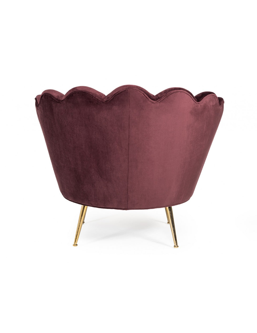 Divani Casa Selva Modern Rust Velvet Accent Chair