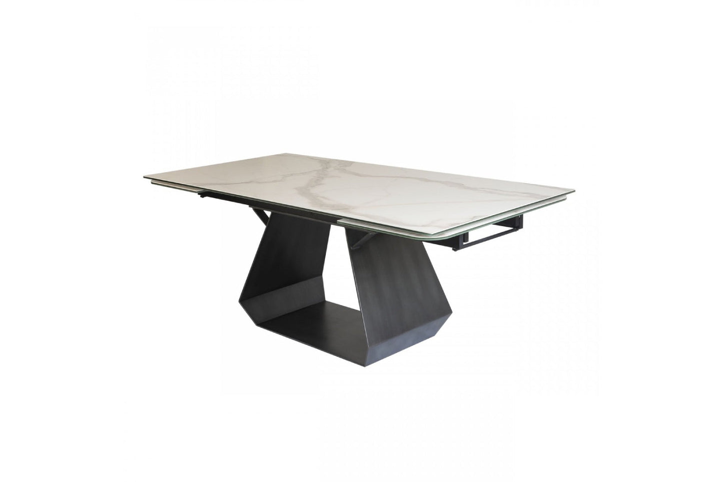 Modrest Howell - Modern White Ceramic Extendable Dining Table