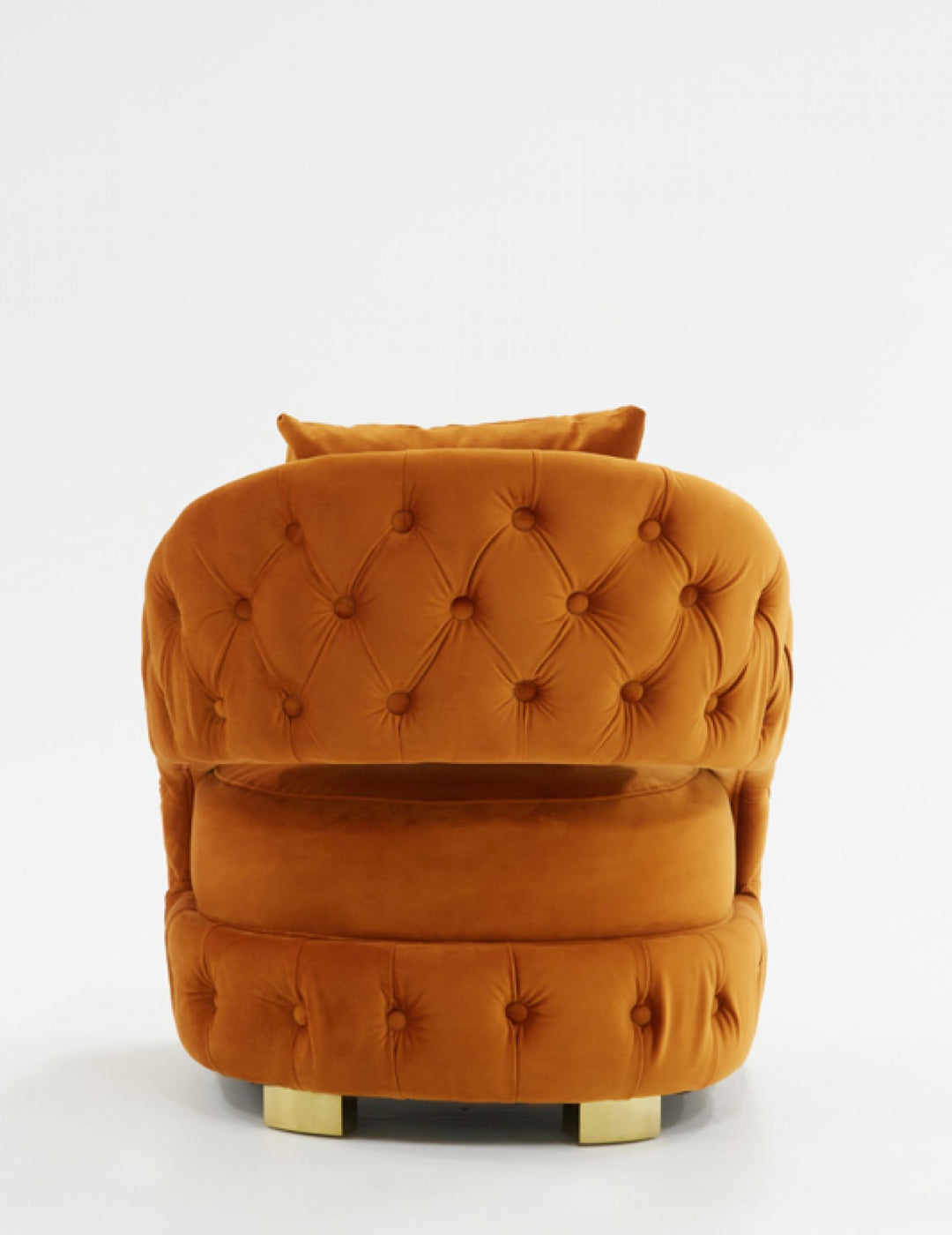 Divani Casa Duarte Modern Orange Velvet Accent Chair