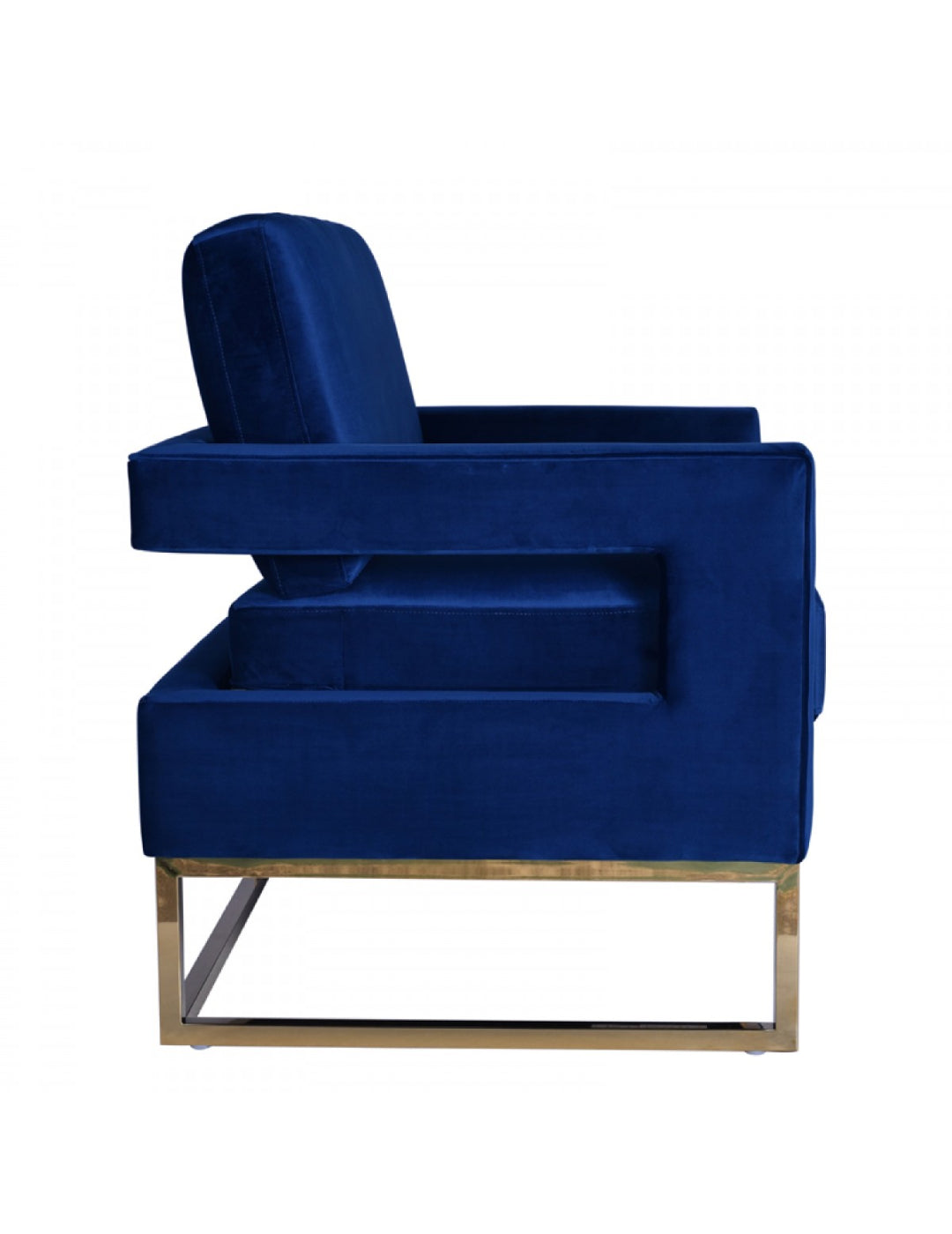 Modrest Edna Modern Velvet & Gold Accent Chair